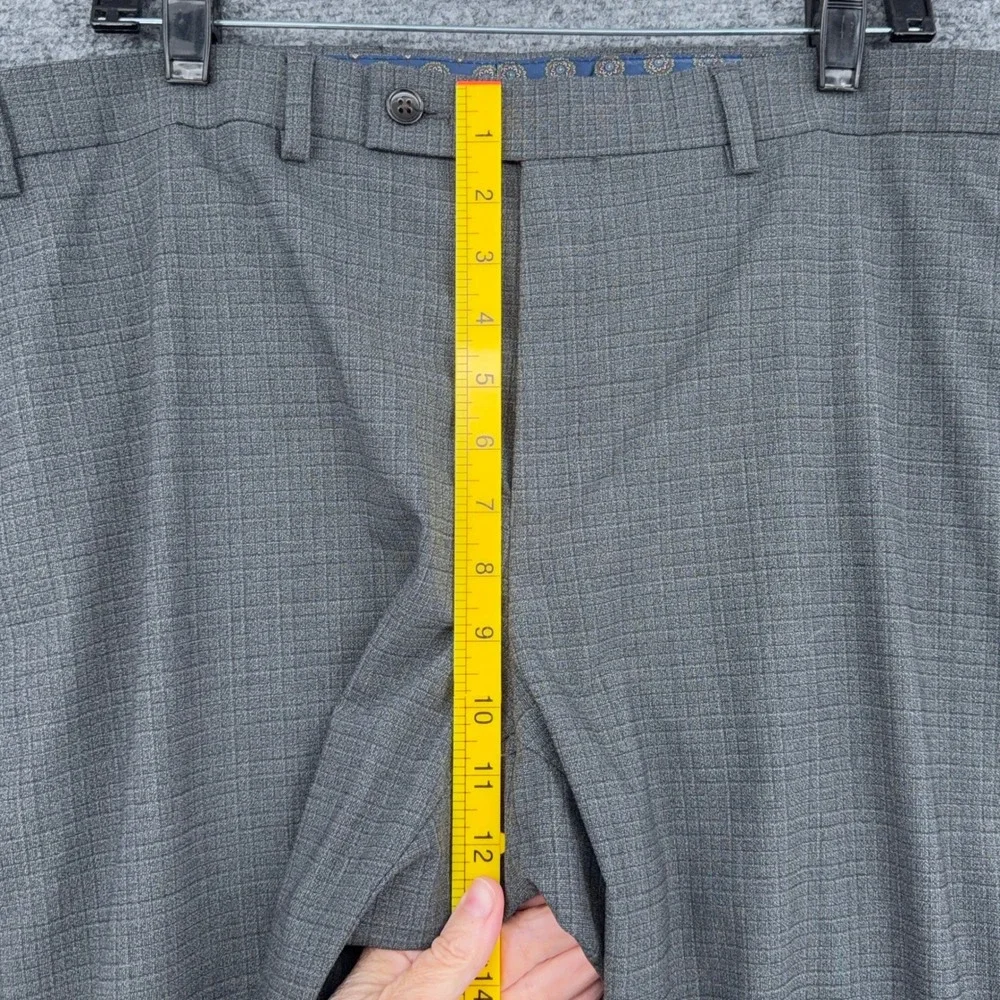 Lauren Ralph Lauren Dress Pants Mens 40x29 Poly Viscose‎ Gray Plaid